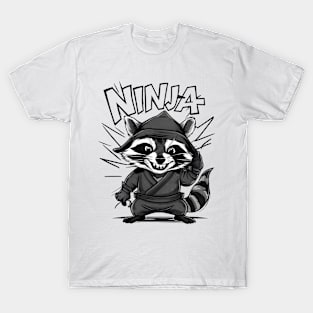 Ninja raccoon cute T-Shirt